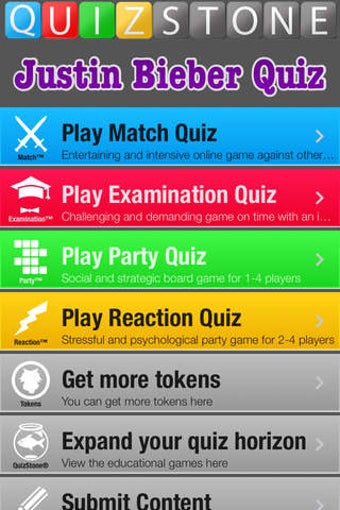 Imagen 0 para QuizStone Justin Bieber Q…