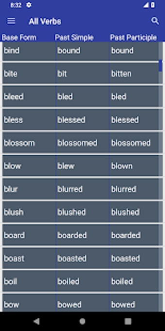 Imagen 0 para English Verb Forms Dictio…