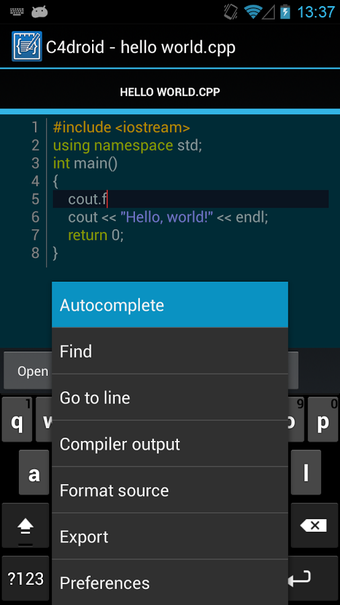 Imagen 3 para C4droid - C/C++ compiler …