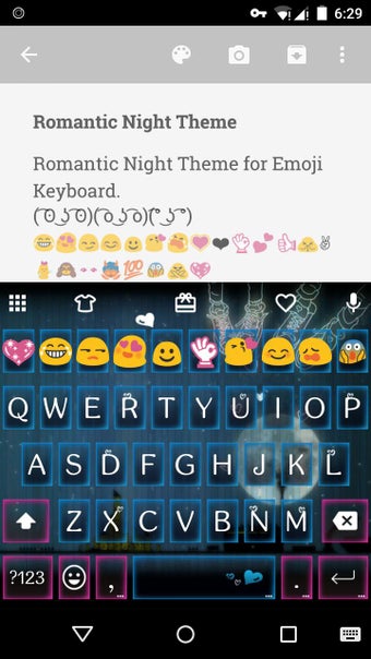 Imagen 0 para Romantic Night Emoji Keyb…