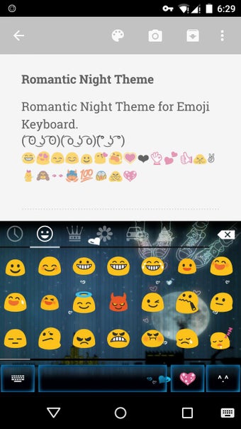 Imagen 2 para Romantic Night Emoji Keyb…