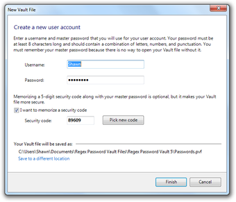 Image 1 for Regex Password Vault