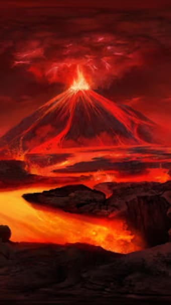 Image 0 for Volcano And Lava Wallpape…