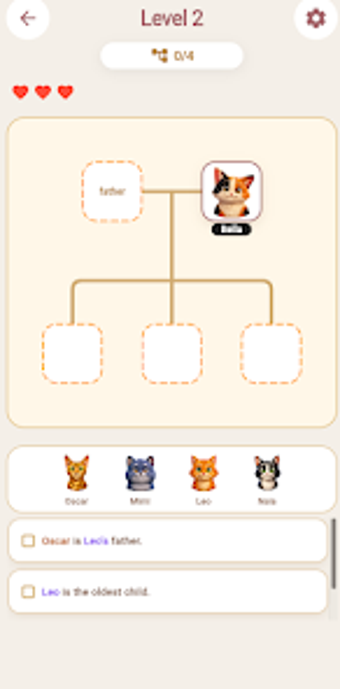 Imagen 0 para Logic Tree Puzzle: Cat Fa…