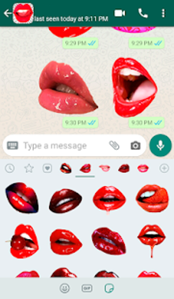 Imagen 2 para Lips Kiss Stickers for Wh…