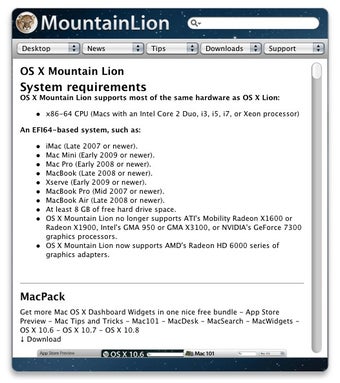 Image 0 for MountainLion Widget