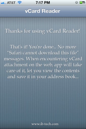 Image 1 for vCard Reader