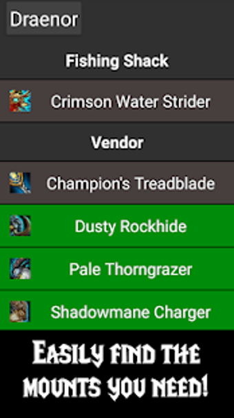Image 1 for WoW Mount Tracker
