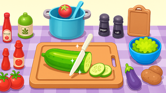 Image 0 for Me vs my Mom cooking game…