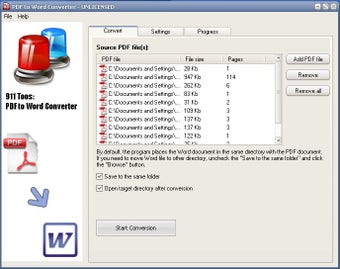 Imagen 0 para 911Tools PDF to Word Conv…
