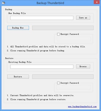 Image 0 for Backup Thunderbird