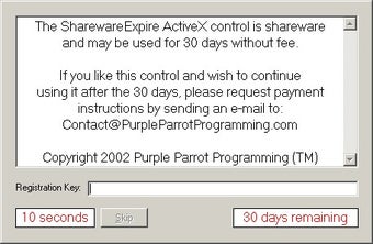 Image 0 for Shareware Expire ActiveX