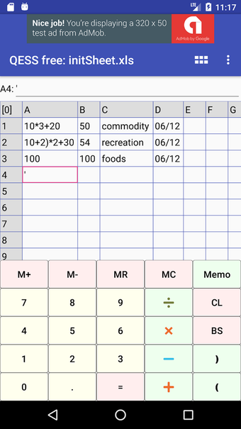Imagen 1 para QESS free - Quick Entry S…
