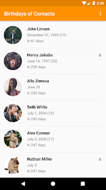 Imagen 0 para Contacts' Birthdays