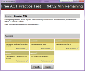 Image 1 for Free ACT Practice Test