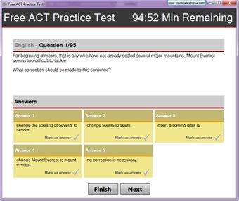 Imagen 1 para Free ACT Practice Test
