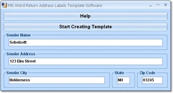Image 0 for MS Word Return Address La…