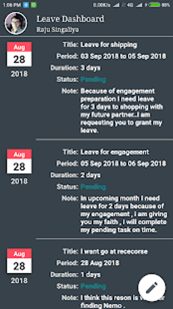 Image 2 for Leave App
