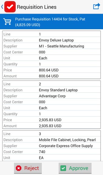 Imagen 0 para Approvals for EBS