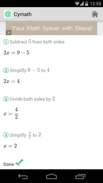 Image 0 for Cymath