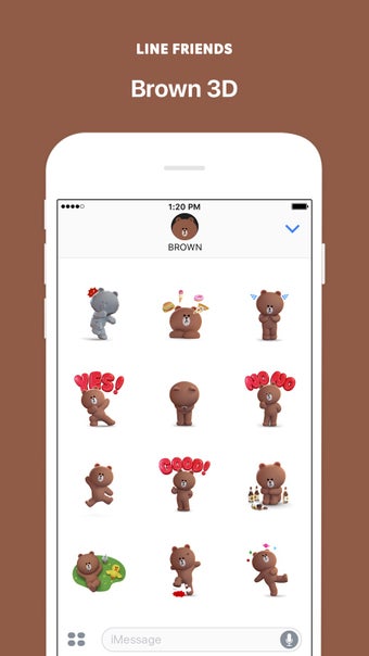 Imagen 1 para Brown 3D - LINE FRIENDS