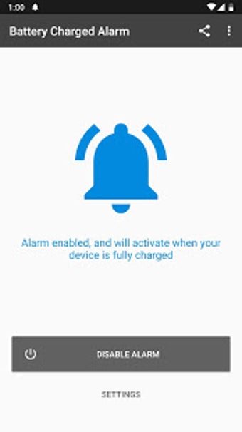 Image 0 for Full Battery Charge Alarm
