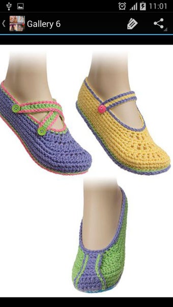 Image 1 for Women Slippers Crochet Pa…