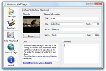 Image 0 for Grantman Mp3 Tagger