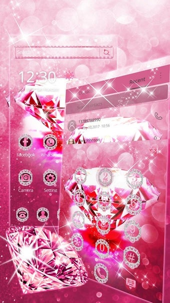Imagen 1 para Pink Diamond Theme Wallpa…