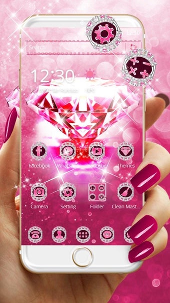 Imagen 3 para Pink Diamond Theme Wallpa…