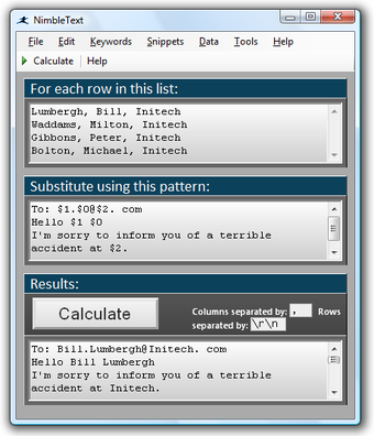 Image 0 for NimbleText