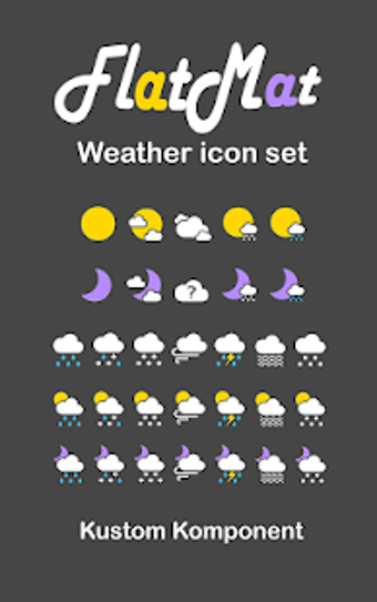 Image 2 for FlatMat Weather icon set …