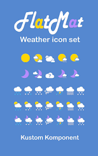 Image 1 for FlatMat Weather icon set …