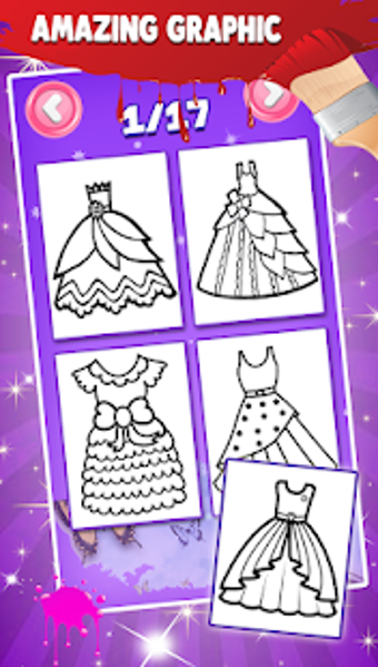 Imagen 2 para Glitter Dresses Coloring …