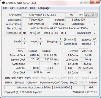 Image 0 for CrystalCPUID (64-Bit)