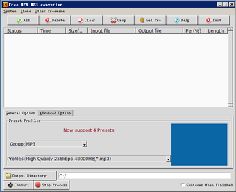 Image 0 for Free MP4 MP3 Converter