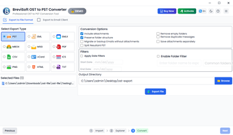 Image 0 for BreviSoft OST to PST Conv…