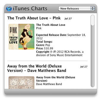 Imagen 0 para iTunes Charts