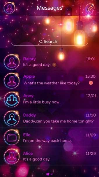 Image 2 for GO SMS PRO SHINE THEME