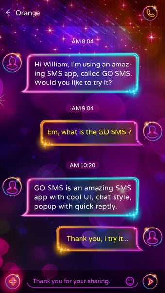 Image 1 for GO SMS PRO SHINE THEME