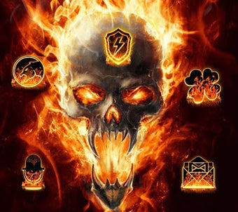 Image 2 for Cool Flame Skulls Theme F…