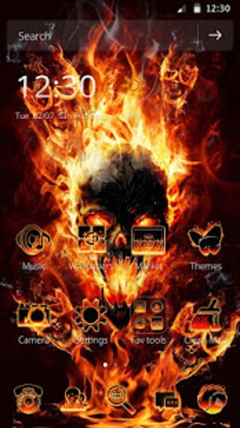 Image 0 for Cool Flame Skulls Theme F…