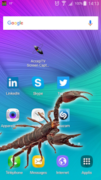 Image 1 for Scorpion in phone prank