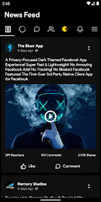 Image 1 for Bluer for Facebook - Dark…