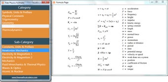 Image 0 for Free Physics Formulas