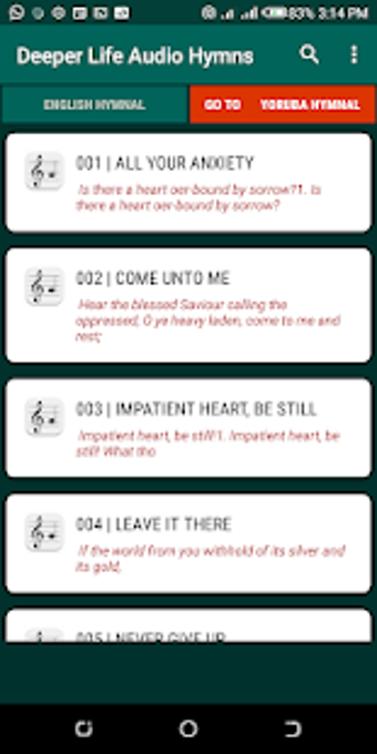Imagen 1 para Deeper Life Audio Hymnal …