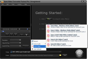 Imagen 0 para Zune Video Converter Fact…