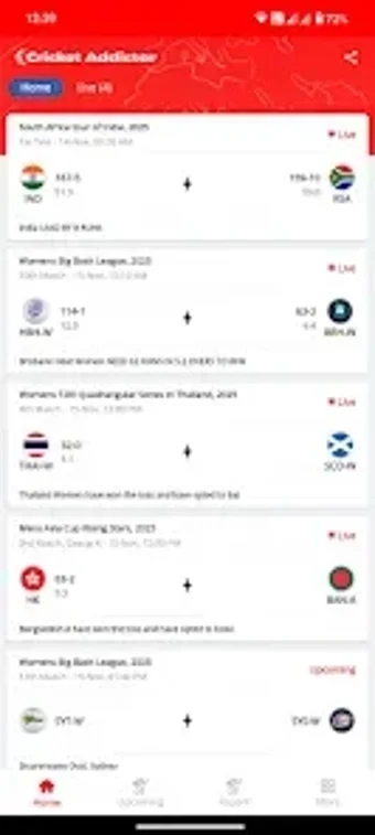Imagen 0 para Cricket Addictor Live lin…