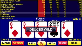 Image 0 for Deuces Wild Video Poker