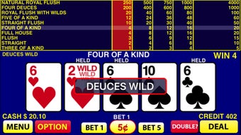 Image 1 for Deuces Wild Video Poker